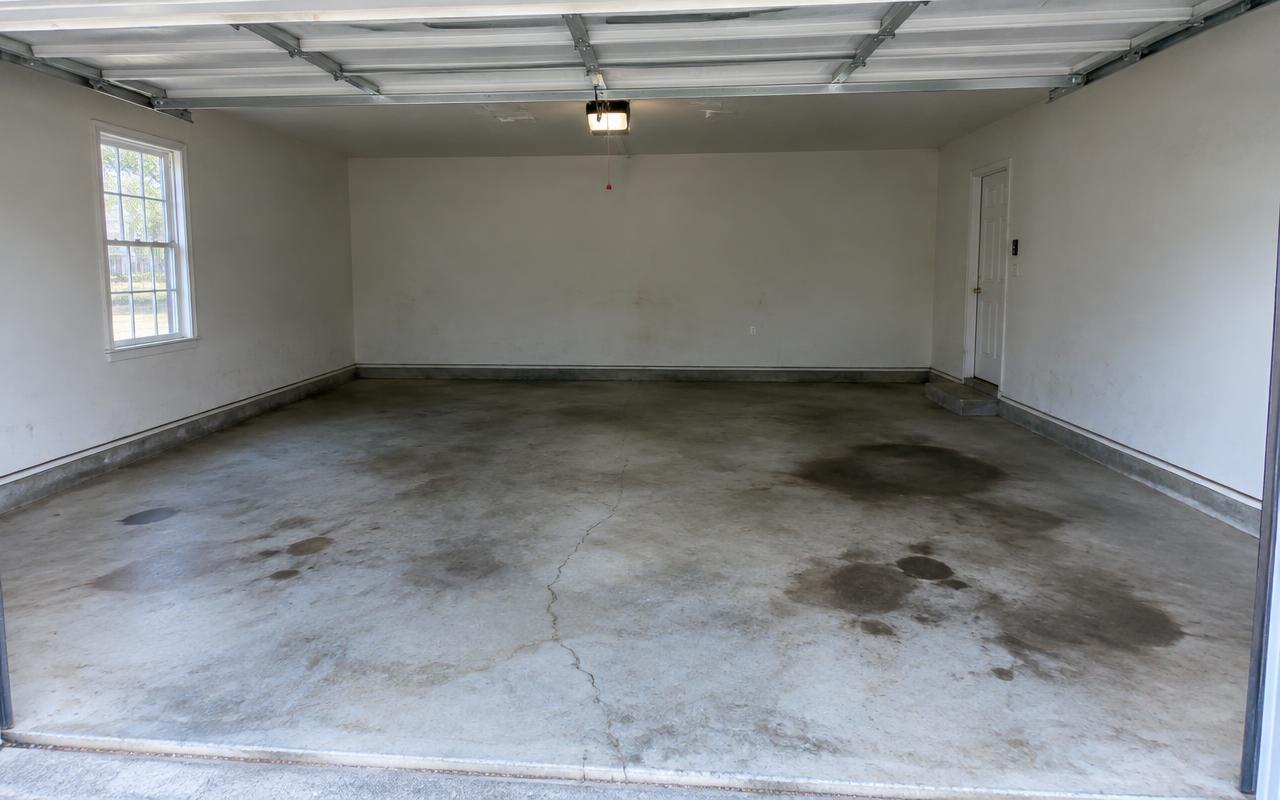 Garage concrete before coating